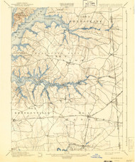 Cecilton, Maryland 1900 (1943) USGS Old Topo Map 15x15 Quad