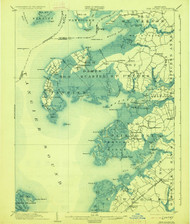 Deal Island, Maryland 1903 (1927) USGS Old Topo Map 15x15 Quad