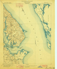Drum Point, Maryland 1901 (1901) USGS Old Topo Map 15x15 Quad