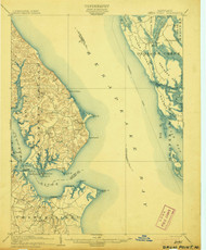 Drum Point, Maryland 1905 (1905) USGS Old Topo Map 15x15 Quad