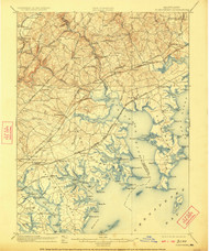 Gunpowder, Maryland 1901 (1922) USGS Old Topo Map 15x15 Quad