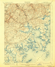 Gunpowder, Maryland 1901 (1930) USGS Old Topo Map 15x15 Quad