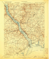 Havre De Grace, Maryland 1900 (1920) USGS Old Topo Map 15x15 Quad