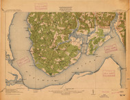 Nanjemoy, Maryland 1913 (1913a) USGS Old Topo Map 15x15 Quad