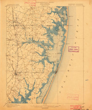 Ocean City, Maryland 1901 (1901) USGS Old Topo Map 15x15 Quad