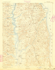 Prince Frederick, Maryland 1892 (1892) USGS Old Topo Map 15x15 Quad