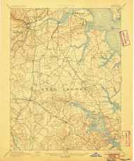 Relay, Maryland 1894 (1905) USGS Old Topo Map 15x15 Quad