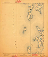 Sharps Island, Maryland 1893 (1901) USGS Old Topo Map 15x15 Quad