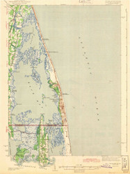 Back Bay, Virginia 1943 (1943) USGS Old Topo Map 15x15 Quad