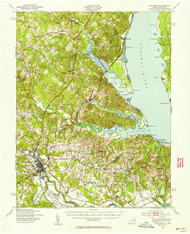 Stafford, Virginia 1926 (1956) USGS Old Topo Map 15x15 Quad