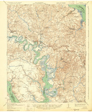 Toano, Virginia 1918 (1930) USGS Old Topo Map 15x15 Quad