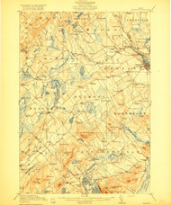Belfast, Maine 1917 b (1917 b) USGS Old Topo Map 15x15 Quad