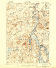 Bucksport, Maine 1902 (1943) USGS Old Topo Map 15x15 Quad