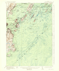Casco Bay, Maine 1916 (1936) USGS Old Topo Map 15x15 Quad
