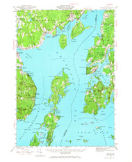 Castine, Maine 1941 (1967) USGS Old Topo Map 15x15 Quad