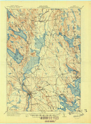 Ellsworth, Maine 1911 (1948) USGS Old Topo Map 15x15 Quad