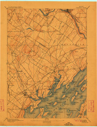 Freeport, Maine 1892 (1911) USGS Old Topo Map 15x15 Quad