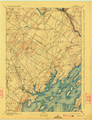 Freeport, Maine 1892 (1923) USGS Old Topo Map 15x15 Quad