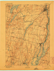 Gardiner, Maine 1894 (1906) USGS Old Topo Map 15x15 Quad