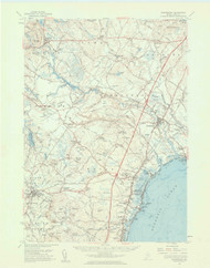 Kennebunk, Maine 1956 (1959 b) USGS Old Topo Map 15x15 Quad