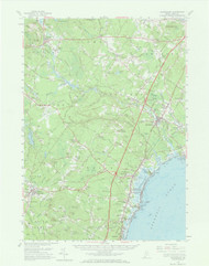 Kennebunk, Maine 1956 (1972) USGS Old Topo Map 15x15 Quad