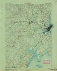 Portland, Maine 1891 (1891) USGS Old Topo Map 15x15 Quad