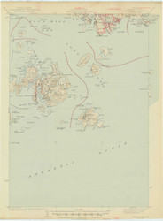Swan Island, Maine 1945 (1945 a) USGS Old Topo Map 15x15 Quad