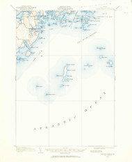 Tenants Harbor, Maine 1904 (1960) USGS Old Topo Map 15x15 Quad