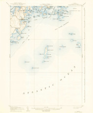 Tenants Harbor, Maine 1906 (1939) USGS Old Topo Map 15x15 Quad
