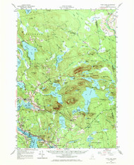Tunk Lake, Maine 1957 (1972) USGS Old Topo Map 15x15 Quad