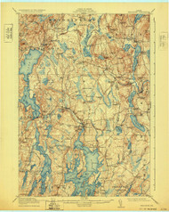 Waldoboro, Maine 1915 (1932) USGS Old Topo Map 15x15 Quad