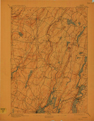 Wiscasset, Maine 1893 (1912) USGS Old Topo Map 15x15 Quad