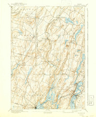 Wiscasset, Maine 1893 (1942) USGS Old Topo Map 15x15 Quad