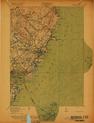York, Maine 1920 (1920 b) USGS Old Topo Map 15x15 Quad