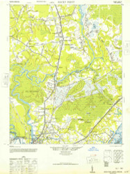 Rocky Point, North Carolina 1947 (1947) USGS Old Topo Map 15x15 Quad