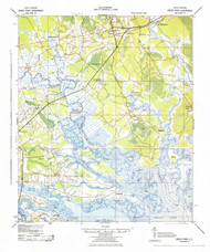 Green Pond, South Carolina 1943 (1943a) USGS Old Topo Map 15x15 Quad
