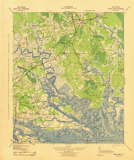 Green Pond, South Carolina 1943 (1943b) USGS Old Topo Map 15x15 Quad