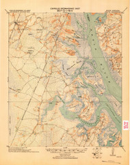 Okatie, South Carolina 1920 (1920) USGS Old Topo Map 15x15 Quad