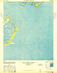 St Helena Sound, South Carolina 1948 (1948a) USGS Old Topo Map 15x15 Quad