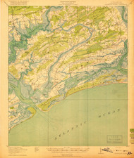 Wadmelaw Island, South Carolina 1919 (1919) USGS Old Topo Map 15x15 Quad