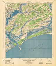 Wadmelaw Island, South Carolina 1944 (1944) USGS Old Topo Map 15x15 Quad