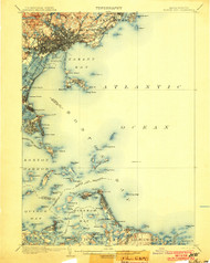Boston Bay, Massachusetts 1903 (1903) USGS Old Topo Map 15x15 Quad