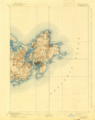 Gloucester, Massachusetts 1893 (1941) USGS Old Topo Map 15x15 Quad