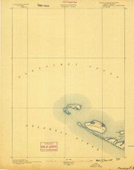 Muskeget, Massachusetts 1889 (1889) USGS Old Topo Map 15x15 Quad