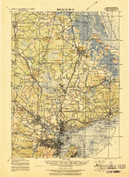 Salem, Massachusetts 1919 (1919b) USGS Old Topo Map 15x15 Quad