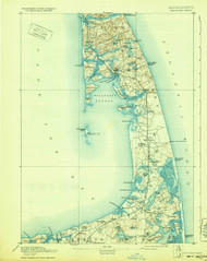 Wellfleet, Massachusetts 1893 (1932) USGS Old Topo Map 15x15 Quad