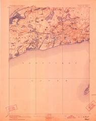 Yarmouth, Massachusetts 1893 (1923) USGS Old Topo Map 15x15 Quad