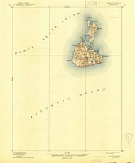 Block Island, Rhode Island 1899 (1944) USGS Old Topo Map 15x15 Quad