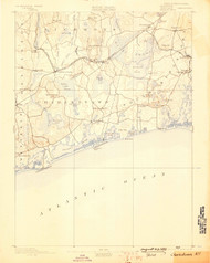 Charlestown, Rhode Island 1889 (1898) USGS Old Topo Map 15x15 Quad