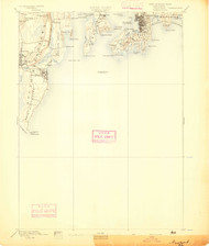 Newport, Rhode Island 1894 (1894) USGS Old Topo Map 15x15 Quad